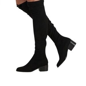 Steve Madden NIB Women's Black Over-The-Knee Block Heel Boots Size 8